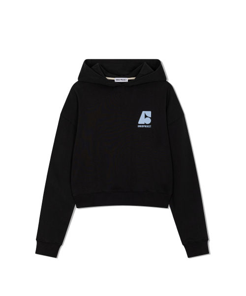 Womens Essential crop fleece hooded forward parka — черный