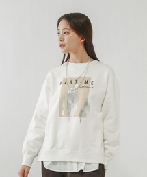 GLOBAL WORK | やわらか裏起毛プリントプルオーバー/580976(スウェット)