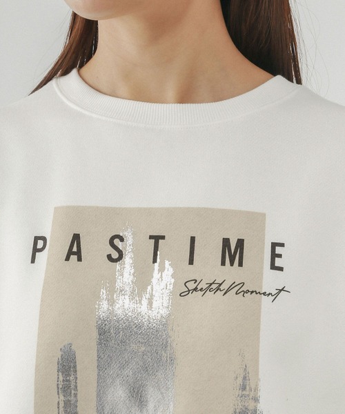 GLOBAL WORK(グローバルワーク)の「やわらか裏起毛プリントプルオーバー/580976(スウェット・レディース・オフホワイト/ダークグレー/ピンク/ネイビー/ライトグレー/ブラウン系その他6・REGULAR/SHORT/LONG)」の13枚目の写真