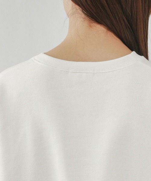 GLOBAL WORK(グローバルワーク)の「やわらか裏起毛プリントプルオーバー/580976(スウェット・レディース・オフホワイト/ダークグレー/ピンク/ネイビー/ライトグレー/ブラウン系その他6・REGULAR/SHORT/LONG)」の14枚目の写真