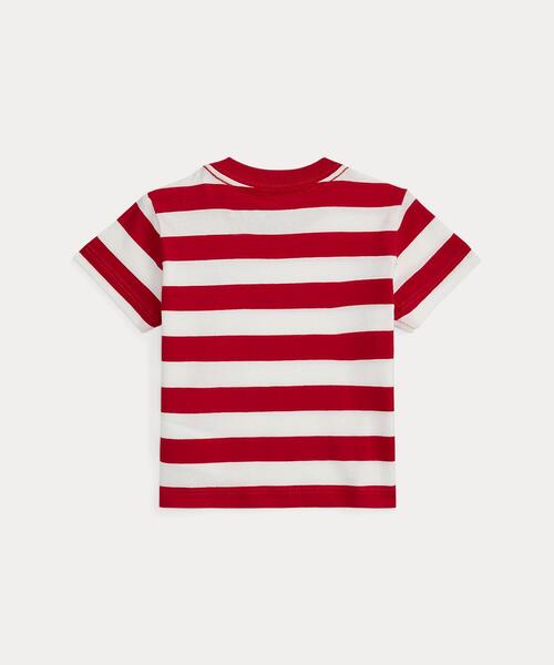 POLO RALPH LAUREN CHILDRENSWEAR(ポロ ラルフ ローレン チルドレンズウェア)の「ストライプド コットン ジャージー Tシャツ(その他ベビーウェア・キッズ・レッド・12M/24M/18M)」の4枚目の写真