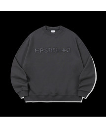 APPLIQUE EMBROIDERY LOGO SWEATSHIRT_CHARCOAL