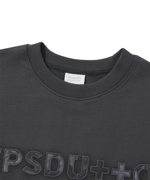 EPISODE UNTITLED(エピソードアンタイトルド)の「APPLIQUE EMBROIDERY LOGO SWEATSHIRT_CHARCOAL(スウェット・レディース・その他・2/3)」の3枚目の写真