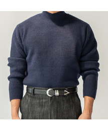 ALLCLASSIC（オールクラシック）の「KT025 Washable Hatchi Half Turtleneck Knit_navy（ニット/セーター）」