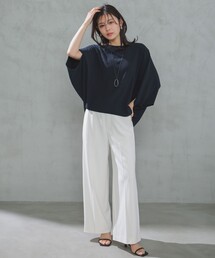 UNFILO | 【ウエストゴム/美シルエット/15サイズ展開】BEAUTY MOVE ワイドストレートパンツ(その他パンツ)