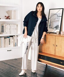 UNFILO（アンフィーロ）の「【ウエストゴム/美シルエット/15サイズ展開】BEAUTY MOVE ワイドストレートパンツ（その他パンツ）」