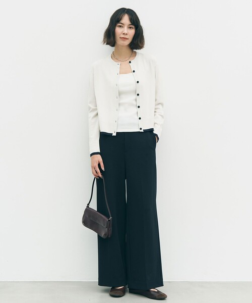 UNFILO(アンフィーロ)の「【ウエストゴム/美シルエット/15サイズ展開】BEAUTY MOVE ワイドストレートパンツ(その他パンツ・レディース・ホワイト系/ブラック系/ライトグレー系/ネイビー系・X-SMALL/XX-SMALL/SMALL/SS/LT/LARGE/LS/L/MT/MEDIUM/MS/ST)」の9枚目の写真