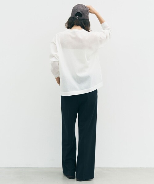 UNFILO(アンフィーロ)の「【ウエストゴム/美シルエット/15サイズ展開】BEAUTY MOVE ワイドストレートパンツ(その他パンツ・レディース・ホワイト系/ブラック系/ライトグレー系/ネイビー系・X-SMALL/XX-SMALL/SMALL/SS/LT/LARGE/LS/L/MT/MEDIUM/MS/ST)」の5枚目の写真