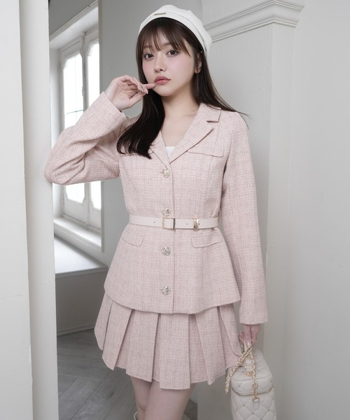 LIPSERVICE（リップサービス）の「ツイードプリーツスカート（スカート・レディース・ピンク/アイボリー/グレー/ホワイト・S/M）」の20枚目の写真