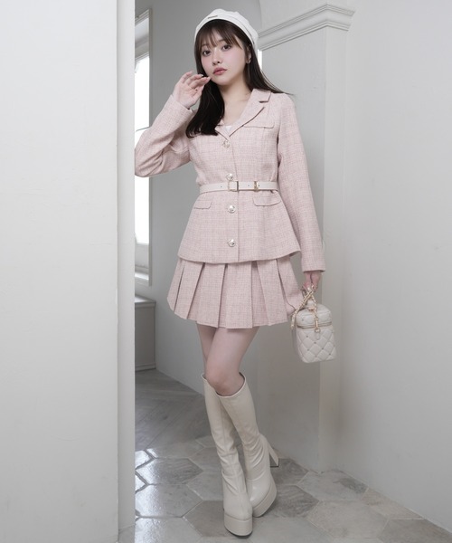 LIPSERVICE（リップサービス）の「ツイードプリーツスカート（スカート・レディース・ピンク/アイボリー/グレー/ホワイト・S/M）」の22枚目の写真