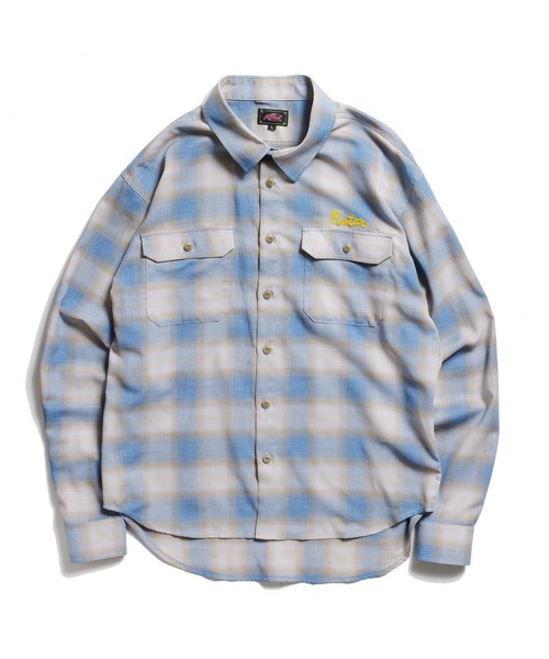 ROTAR(ローター)の「Ombre Check Work Shirt(シャツ/ブラウス・メンズ・グレー/ブルー/グリーン・MEDIUM/LARGE/X-LARGE)」の3枚目の写真