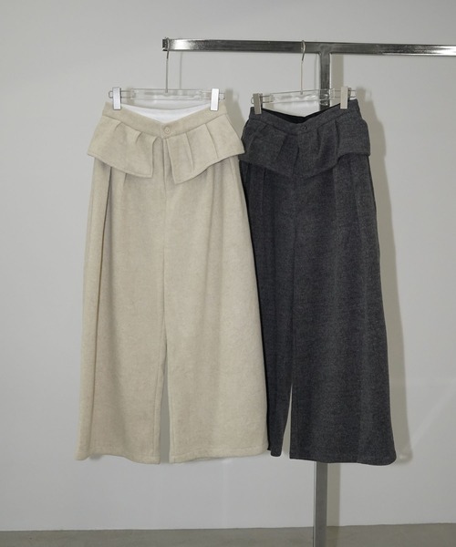chuclla(チュクラ)の「プリーツウエスト ワイドパンツ chw26s023(その他パンツ・レディース・グレー/アイボリー・M/L)」の19枚目の写真