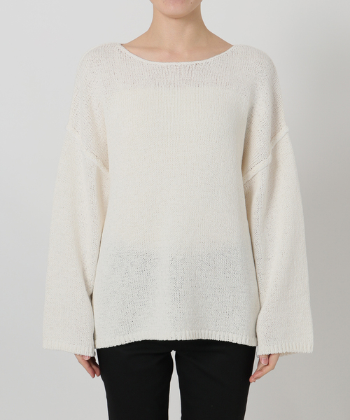 JOURNAL STANDARD（ジャーナルスタンダード）の「《追加》テープヤーンDROPプルオーバー（ニット/セーター・レディース・ピンク/ホワイト/ブラック系その他・FREE）」の9枚目の写真