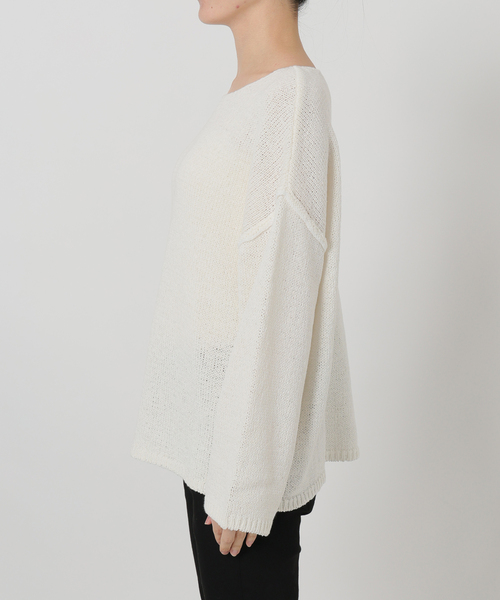 JOURNAL STANDARD（ジャーナルスタンダード）の「《追加》テープヤーンDROPプルオーバー（ニット/セーター・レディース・ピンク/ホワイト/ブラック系その他・FREE）」の10枚目の写真