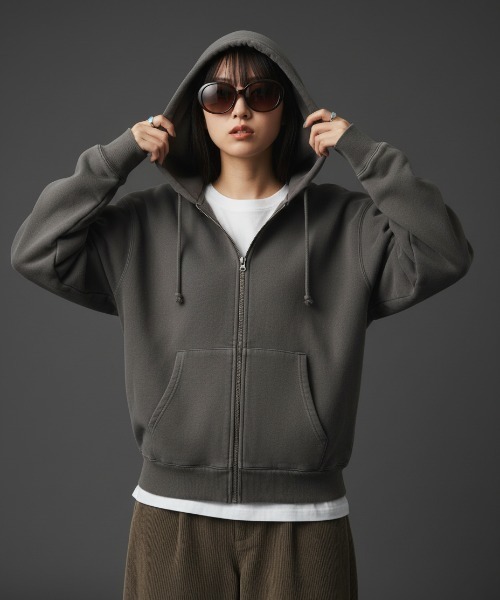 minius(ミニウス)の「【BTP SELECTION】ピグメント加工 無地ジップパーカー ZOZO限定 ヴィンテージライク 古着風(パーカー・メンズ・ピンク系その他/グレー系その他/ブルー系その他・LARGE)」の1枚目の写真