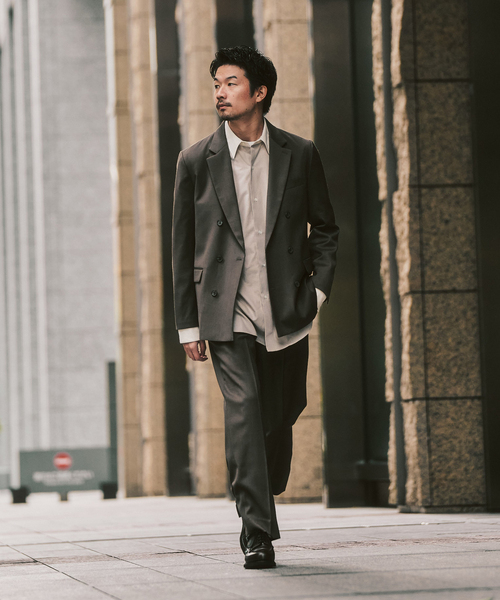 417 EDIFICE（フォーワンセブンエディフィス）の「TW ツイル  W ジャケット "セットアップ着用可能"（テーラードジャケット・メンズ・ベージュ/カーキ/ブラック系その他・X-LARGE/LARGE/MEDIUM/SMALL）」の8枚目の写真