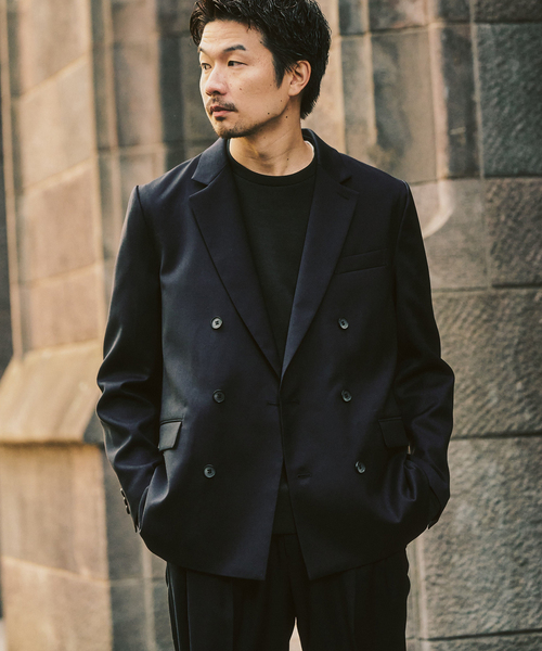 417 EDIFICE（フォーワンセブンエディフィス）の「TW ツイル  W ジャケット "セットアップ着用可能"（テーラードジャケット・メンズ・ベージュ/カーキ/ブラック系その他・X-LARGE/LARGE/MEDIUM/SMALL）」の12枚目の写真