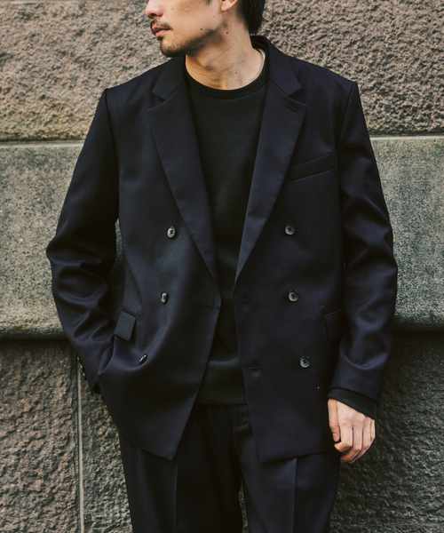 417 EDIFICE（フォーワンセブンエディフィス）の「TW ツイル  W ジャケット "セットアップ着用可能"（テーラードジャケット・メンズ・ベージュ/カーキ/ブラック系その他・X-LARGE/LARGE/MEDIUM/SMALL）」の13枚目の写真