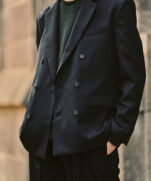 417 EDIFICE（フォーワンセブンエディフィス）の「TW ツイル  W ジャケット "セットアップ着用可能"（テーラードジャケット・メンズ・ベージュ/カーキ/ブラック系その他・X-LARGE/LARGE/MEDIUM/SMALL）」の16枚目の写真