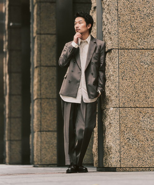 417 EDIFICE（フォーワンセブンエディフィス）の「TW ツイル  W ジャケット "セットアップ着用可能"（テーラードジャケット・メンズ・ベージュ/カーキ/ブラック系その他・X-LARGE/LARGE/MEDIUM/SMALL）」の18枚目の写真