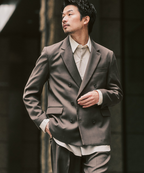 417 EDIFICE（フォーワンセブンエディフィス）の「TW ツイル  W ジャケット "セットアップ着用可能"（テーラードジャケット・メンズ・ベージュ/カーキ/ブラック系その他・X-LARGE/LARGE/MEDIUM/SMALL）」の20枚目の写真