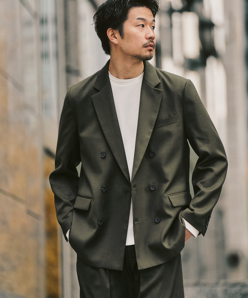 TW ツイル W ジャケット 'セットアップ着用可能'（テーラード