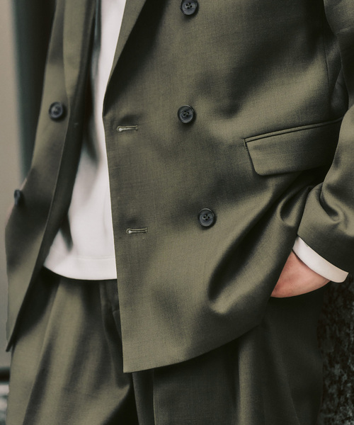 417 EDIFICE（フォーワンセブンエディフィス）の「TW ツイル  W ジャケット "セットアップ着用可能"（テーラードジャケット・メンズ・ベージュ/カーキ/ブラック系その他・X-LARGE/LARGE/MEDIUM/SMALL）」の6枚目の写真