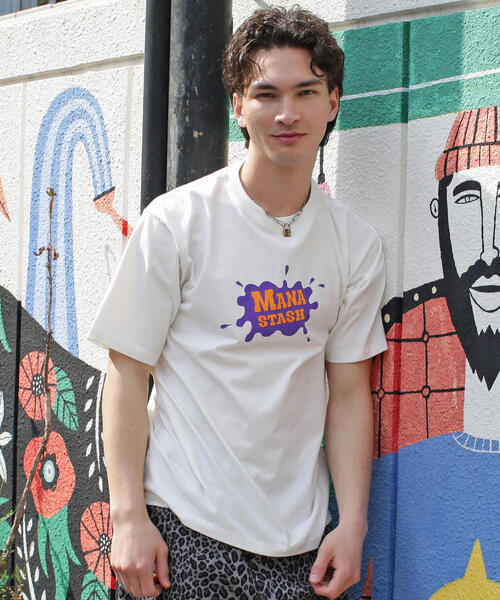MANASTASH(マナスタッシュ)の「MANASTASH/マナスタッシュ/PUMICE TEE CEREAL(Tシャツ/カットソー・メンズ・ホワイト/ネイビー/レッド・M/L/XL/S)」の5枚目の写真