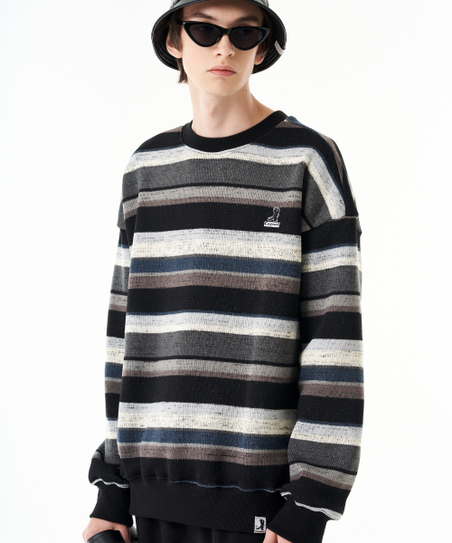 COQUET（コケット）の「[レッサーパンダ] シルエットロゴニットスウェットシャツ [オーバーサイズ]（ニット/セーター・レディース・ネイビー/チャコール・MEDIUM/LARGE）」の3枚目の写真