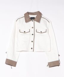 one way（ワンウェイ）の「パイピングデニムジャケット（テーラードジャケット）」