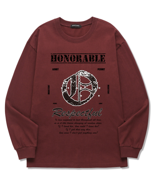 VANNWORKS(バンワークス)の「ABO ロングスリーブ (VLS0209) O_バーガンディ(Tシャツ/カットソー・レディース・その他・S/M/L/XL/XXL)」の3枚目の写真