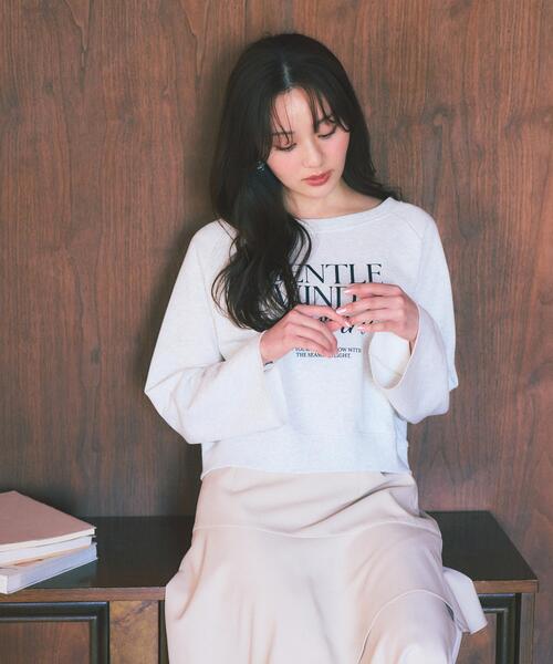 PROPORTION BODY DRESSING(プロポーションボディドレッシング)の「<ウォッシャブル><a>ラグランロゴトップス / 1216169203(Tシャツ/カットソー・レディース・グレー/ダークグレー/オフホワイト・FREE)」の2枚目の写真