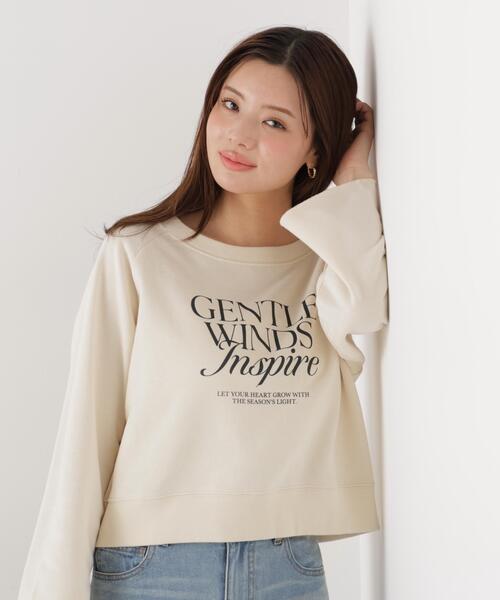 PROPORTION BODY DRESSING(プロポーションボディドレッシング)の「<ウォッシャブル><a>ラグランロゴトップス / 1216169203(Tシャツ/カットソー・レディース・グレー/ダークグレー/オフホワイト・FREE)」の1枚目の写真