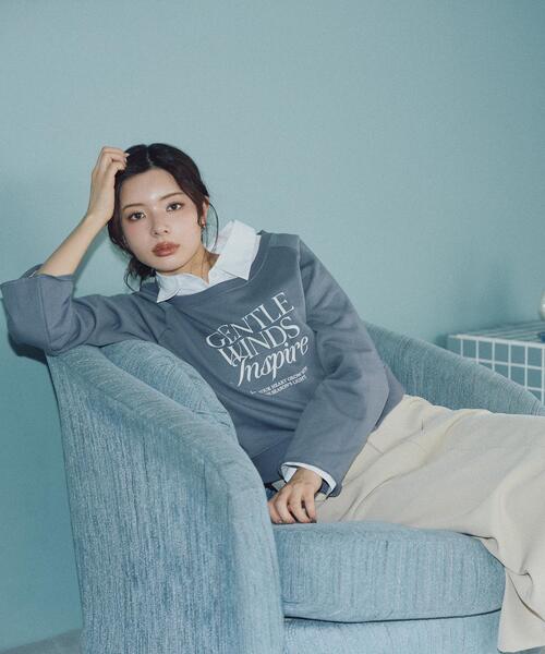 PROPORTION BODY DRESSING(プロポーションボディドレッシング)の「<ウォッシャブル><a>ラグランロゴトップス / 1216169203(Tシャツ/カットソー・レディース・グレー/ダークグレー/オフホワイト・FREE)」の5枚目の写真