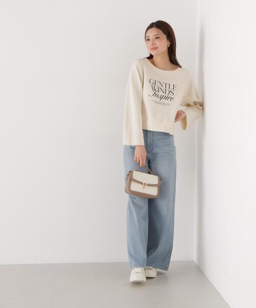 PROPORTION BODY DRESSING(プロポーションボディドレッシング)の「<ウォッシャブル><a>ラグランロゴトップス / 1216169203(Tシャツ/カットソー・レディース・グレー/ダークグレー/オフホワイト・FREE)」の11枚目の写真