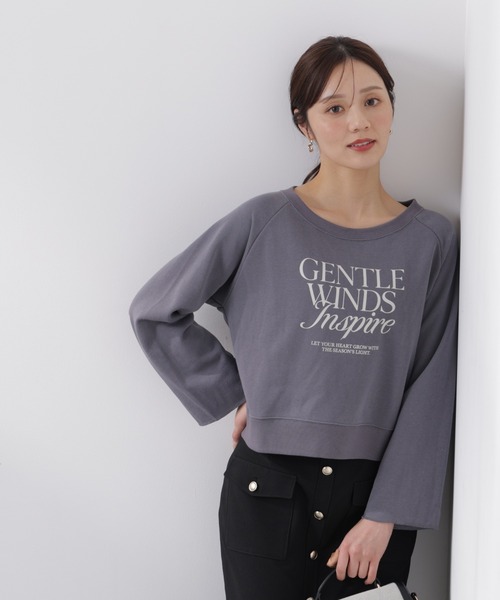 PROPORTION BODY DRESSING(プロポーションボディドレッシング)の「<ウォッシャブル><a>ラグランロゴトップス / 1216169203(Tシャツ/カットソー・レディース・グレー/ダークグレー/オフホワイト・FREE)」の3枚目の写真