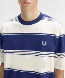 FRED PERRY（フレッドペリー）の「Heavyweight Striped T-Shirt／ヘビーウェイトストライプTシャツ（Tシャツ/カットソー）」