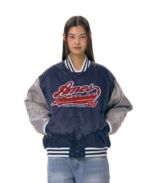AMESWORLDWIDE(アメスワールドワイド)の「AMES STADIUM JACKET NAVY (AM2ESUJ240A)(スタジャン・メンズ・その他・M/L)」の2枚目の写真