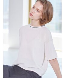 セミオーバー ローリングアップ ラウンドニット