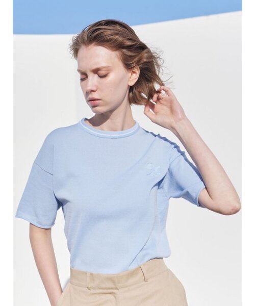 AYIHOLIC CASHMERE（アイホリックカシミア）の「セミオーバー ローリングアップ ラウンドニット（ニット/セーター・レディース・ホワイト・FREE）」の4枚目の写真