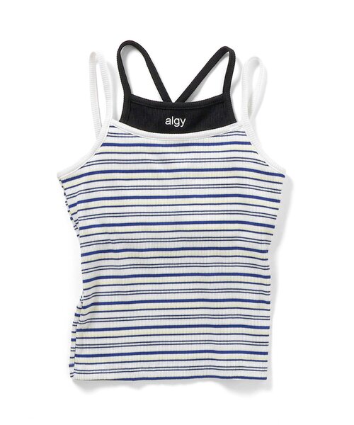 algy（アルジー）の「パッド付きレイヤード風キャミ（キャミソール・キッズ・ブラック/グレー/オフホワイト/その他2・130/140/150/160）」の4枚目の写真