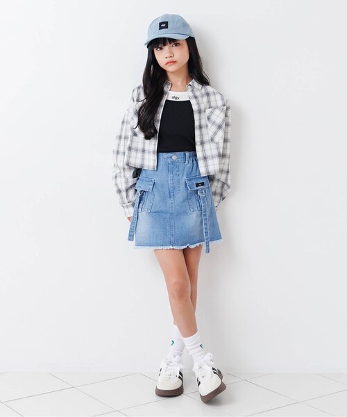 algy（アルジー）の「パッド付きレイヤード風キャミ（キャミソール・キッズ・ブラック/グレー/オフホワイト/その他2・130/140/150/160）」の7枚目の写真