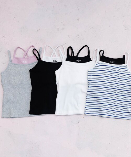 algy（アルジー）の「パッド付きレイヤード風キャミ（キャミソール・キッズ・ブラック/グレー/オフホワイト/その他2・130/140/150/160）」の12枚目の写真