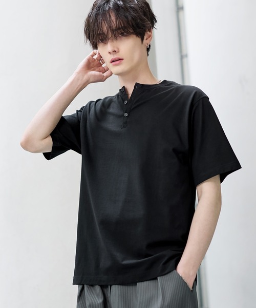 ASTRONOMY(アストロノミー)の「【ヘンリー/クルー】エクストラファインコットンTシャツ(Tシャツ/カットソー・メンズ・ホワイト/チャコール/ブラック系/ブラック/ホワイト系/グレー系・XL/L/M/S)」の5枚目の写真