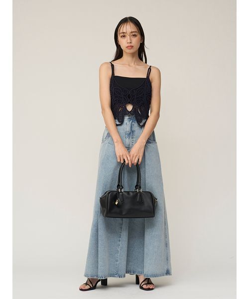 SNIDEL(スナイデル)の「パドロックチャームボストン(ボストンバッグ・レディース・ブラック/アイボリー/キャメル/ネイビー・F)」の18枚目の写真