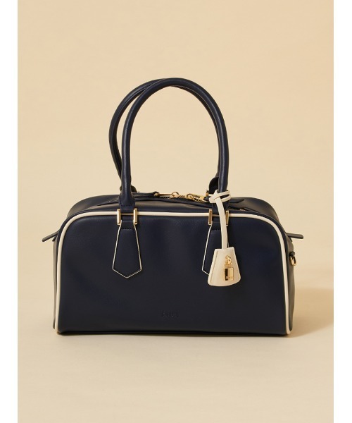 SNIDEL(スナイデル)の「パドロックチャームボストン(ボストンバッグ・レディース・ブラック/アイボリー/キャメル/ネイビー・F)」の5枚目の写真