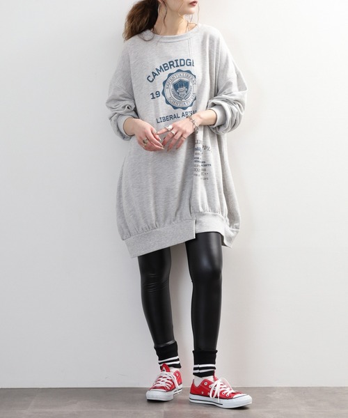 crossi(クロッシー)の「ボーダー柄裾リブ フェイクレザー レギンスパンツ(その他パンツ・レディース・ブラック・40)」の10枚目の写真