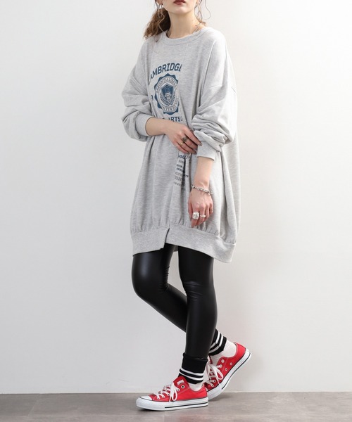 crossi(クロッシー)の「ボーダー柄裾リブ フェイクレザー レギンスパンツ(その他パンツ・レディース・ブラック・40)」の11枚目の写真