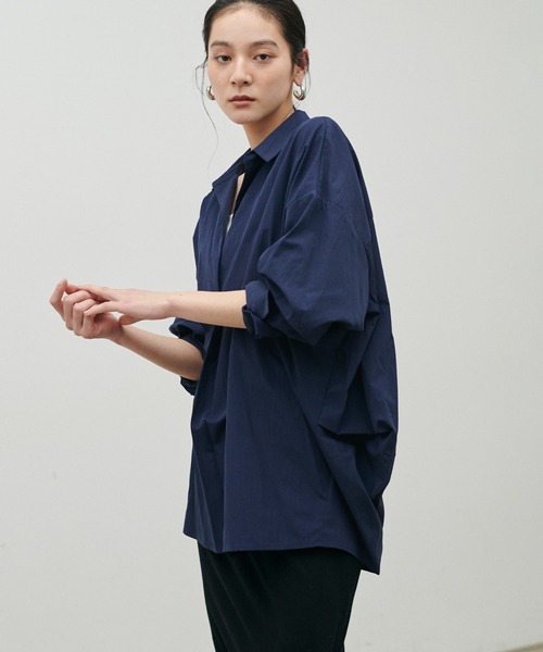 LARUTA(ラルータ)の「【LARUTA】スキッパー長袖シャツ(シャツ/ブラウス・レディース・その他1/ミント/ネイビー/オフホワイト/サックスブルー・FREE)」の19枚目の写真