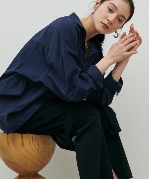 LARUTA(ラルータ)の「【LARUTA】スキッパー長袖シャツ(シャツ/ブラウス・レディース・その他1/ミント/ネイビー/オフホワイト/サックスブルー・FREE)」の16枚目の写真